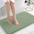 OLANLY Small Bathroom Rugs - Extra Soft Chenille Bath Mats | Quick Dry & Machine Washable - Sage Green 24x16