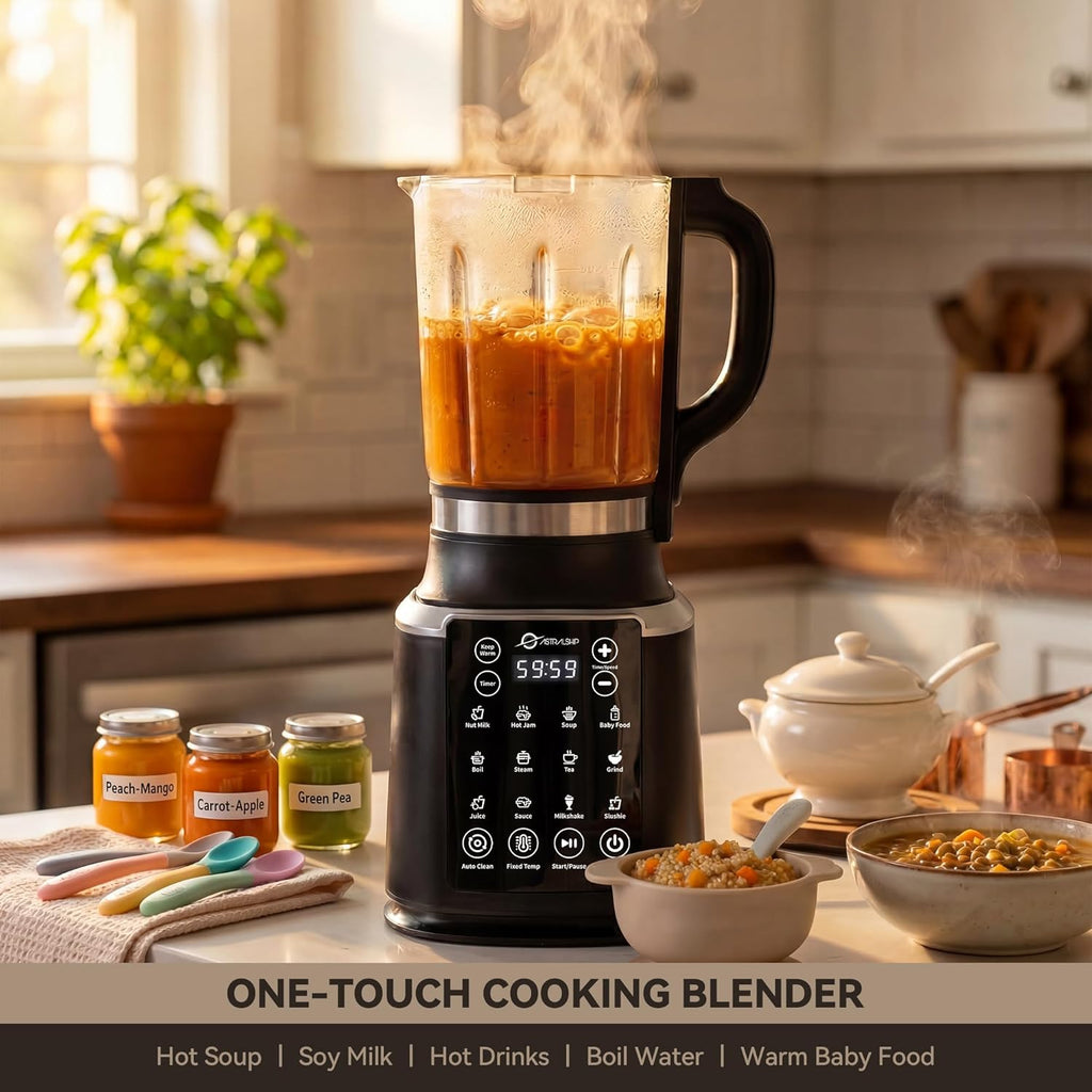 Professional Glass Blender by [Brand Name] - 1500W Motor, 9 Speeds & 14 Preset Programs for Smoothies, Soups & Nut Milk
