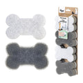 Vigar Pets Club Scrubber Sponge - Set of 4 Bone-Shaped Pet Bowl Cleaning Scrubber - Dish Sponges for Washing Pet Bowl - Non Scratch and Reusable, Gray