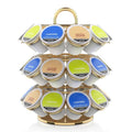 ZECENN Coffee Pod Storage Organizer for K-Cup Pods, K Cup Holder,K Cup Carousel, Home Office Kitchen Counter Coffee Station Organizer (27 Pods Capacity-Gold)