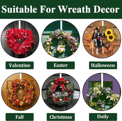 Adjustable Wreath Hanger by [Brand Name] - 15 to 25 Inches, Supports 20 lbs | Perfect for Christmas Decor (White)