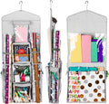 Skiennix Double-Sided Gift Bag & Wrap Organizer - Light Grey, Space-Saving Design