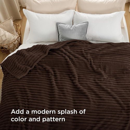 Bedsure GentleSoft Full Blanket - Cozy Dark Chocolate Throw for Bed, Perfect for Women & Girls, 84x90 Inches