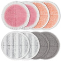 Spin Cordless Electric Mop Pads: 6.5/6.3/6 inch steam/electric mop Pads Replacement for alfabot/vmai/teko/eous/vm6/devoac/kactor/redkey/gobot mop - Round Velcro Scrubber Pads for floor cleaning 8 Pack