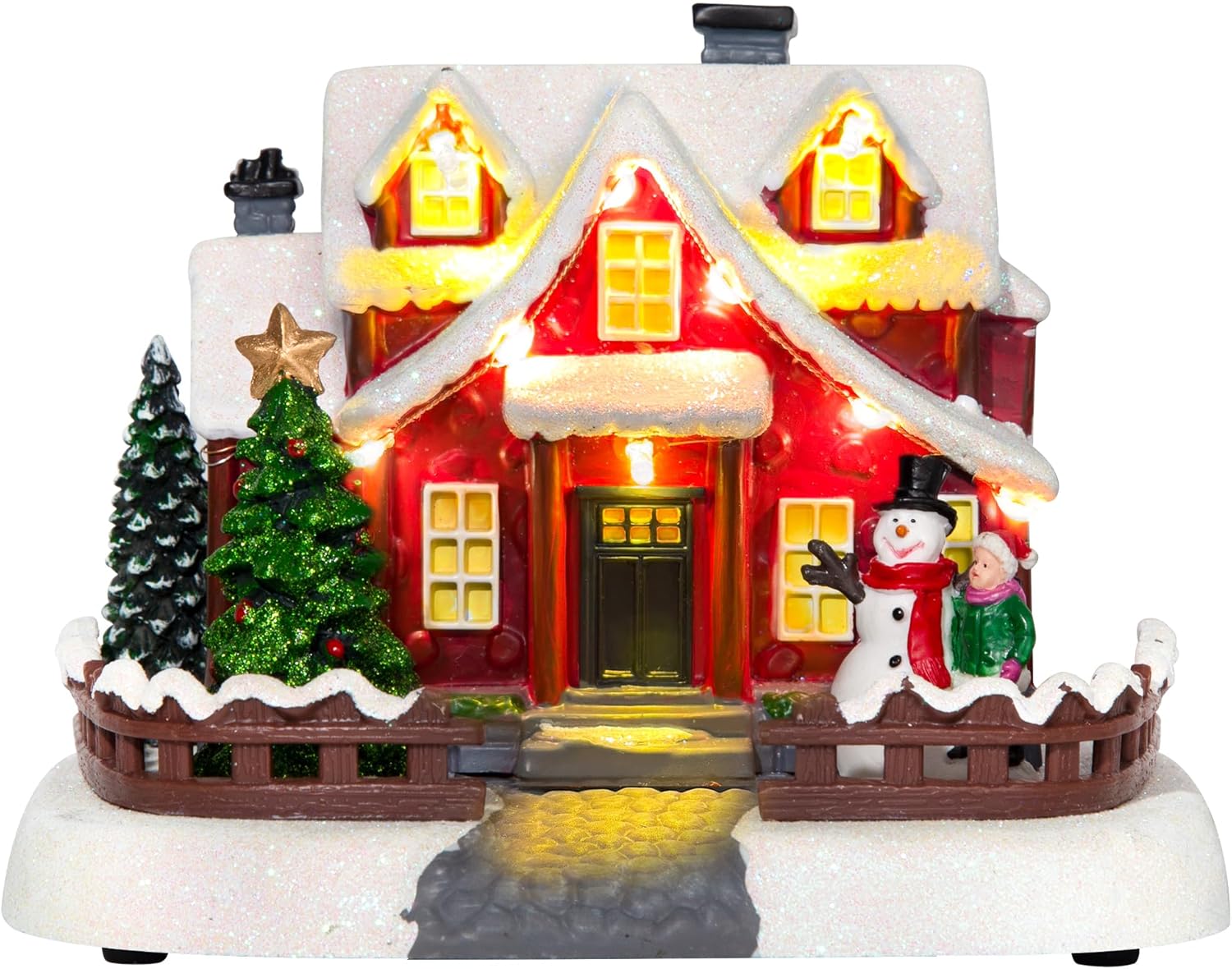 Skiennix LED Lighted Village House - 7-Inch Christmas Decoration for Holiday Home Decor | Collectible Building