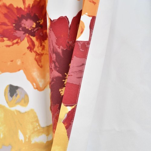 Lush Decor Leah Room Darkening Window Curtain Panel Pair, 84 inch x 52 inch, Red/Orange, Set of 2