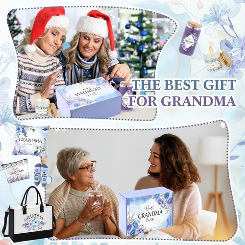 Paterr 10 Pcs Valentine Day Gifts Set for Grandma Nana Gigi Mimi, Xmas Gift for Grandmother from Grandkids Grandchildren(Grandma)
