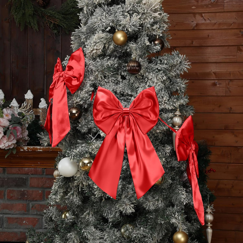Suncalla Valentine's Day Decorations - 6 FT Large Red Bow Garland | Perfect for Weddings & Parties