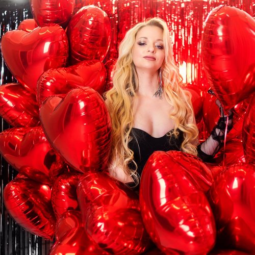 18 Inch Red Heart Balloons, 24 Pcs Valentine's Day Foil Heart Shaped Balloons Decoration for Romantic Valentines Wedding Bridal Shower Anniversary Engagement Valentine's Day Party Supplies