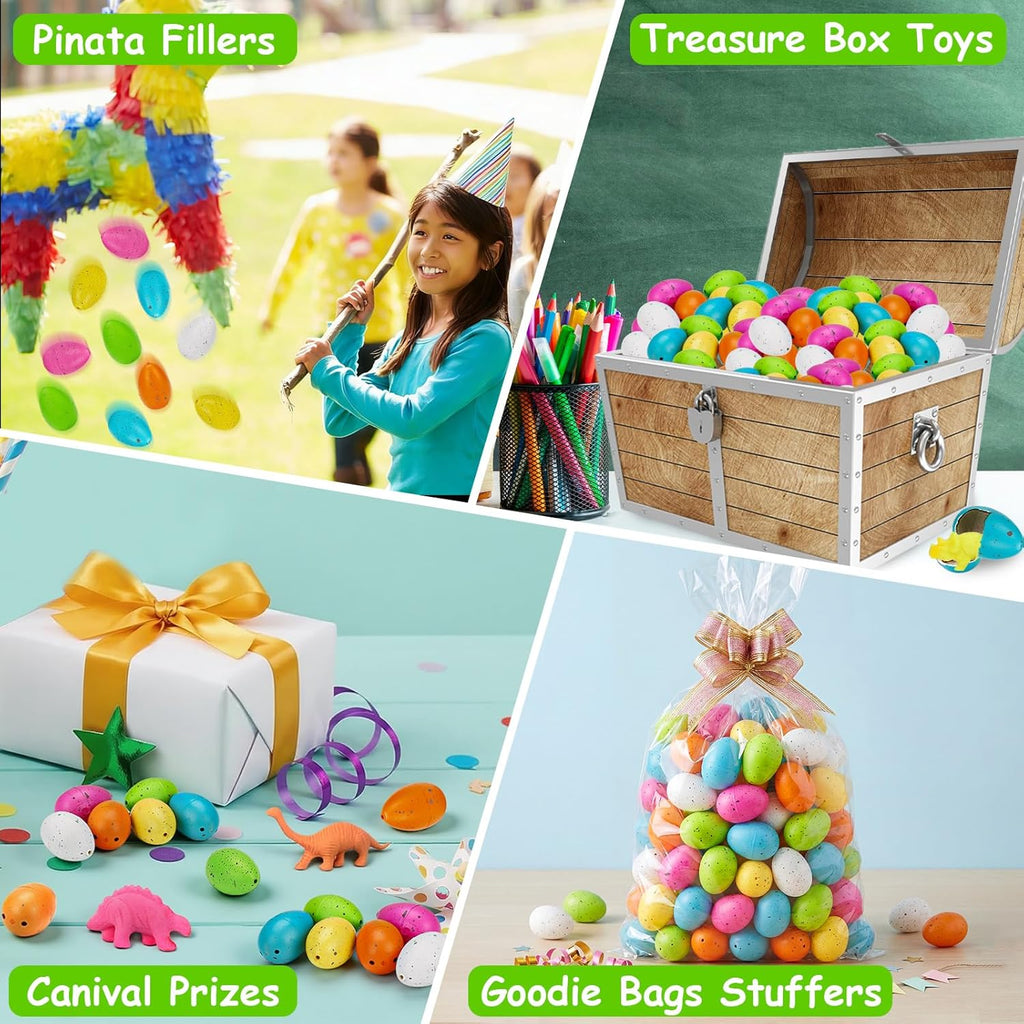 Skiennix 60PCS Small Hatching Dinosaur Eggs - Fun Party Favors & Classroom Prizes | Grow in Water Dino Toys