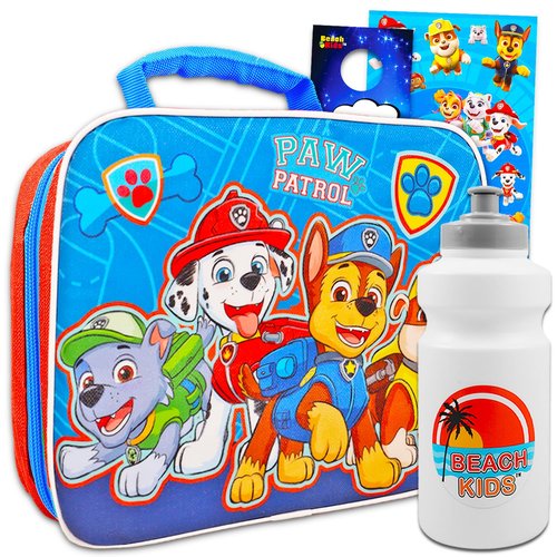 Paw Patrol Lunch Box for Boys, Kids - Bundle with Insulated Lunch Bag Plus Stickers, Water Bottle, More | Paw Patrol Lunchbox for School Set