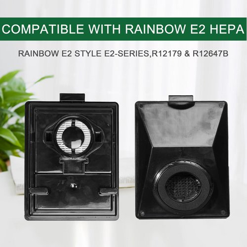 EZ SPARES HEPA Filters Compitable with Rainbow E2 HEPA Style Fits E2-Series,for Part R12179 & R12647B Attachment,Washable and Reusable(2pcs)