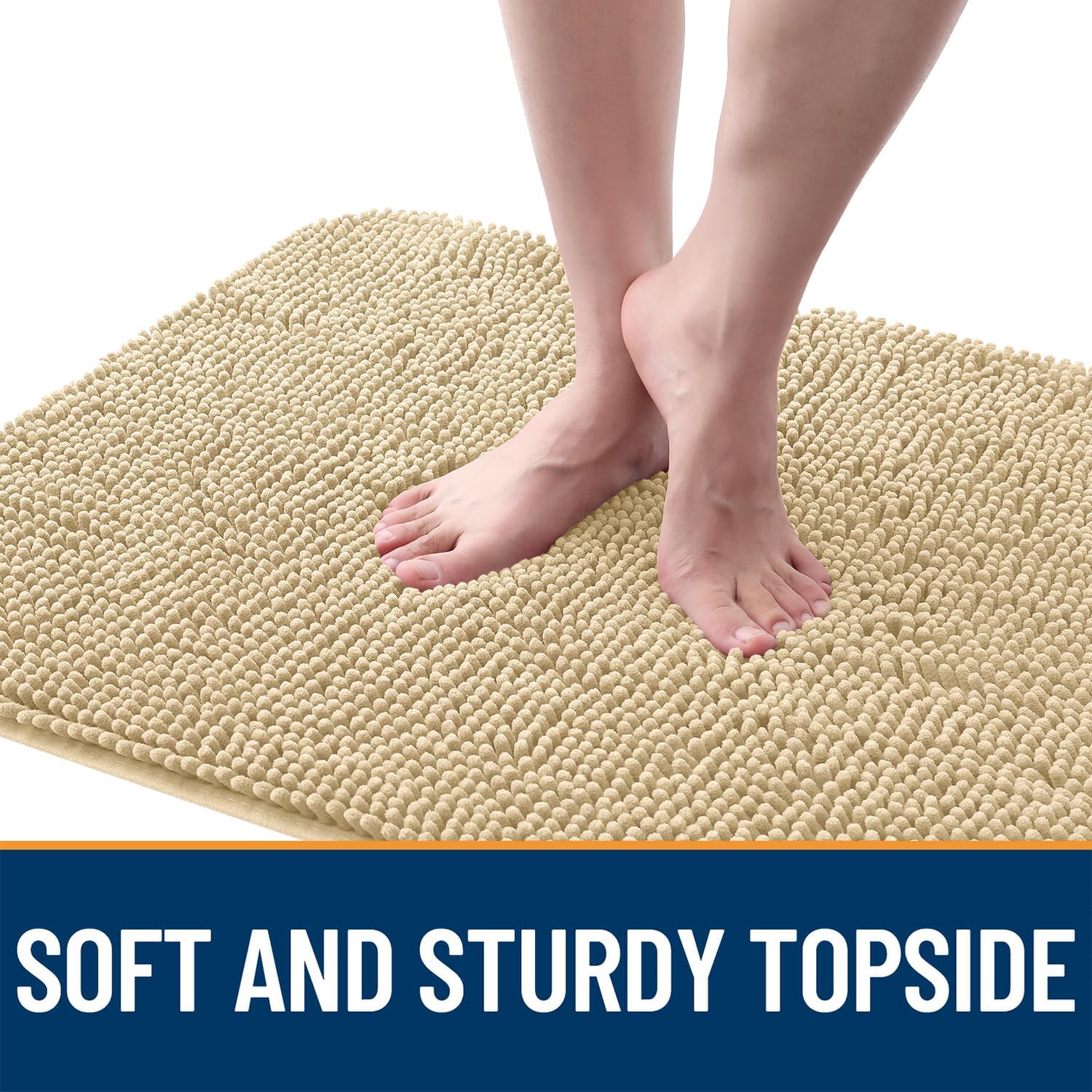 OLANLY Dog Door Mat - Absorbent Non-Slip Chenille Mat for Muddy Paws | 36x24 Inches, Quick Dry Design