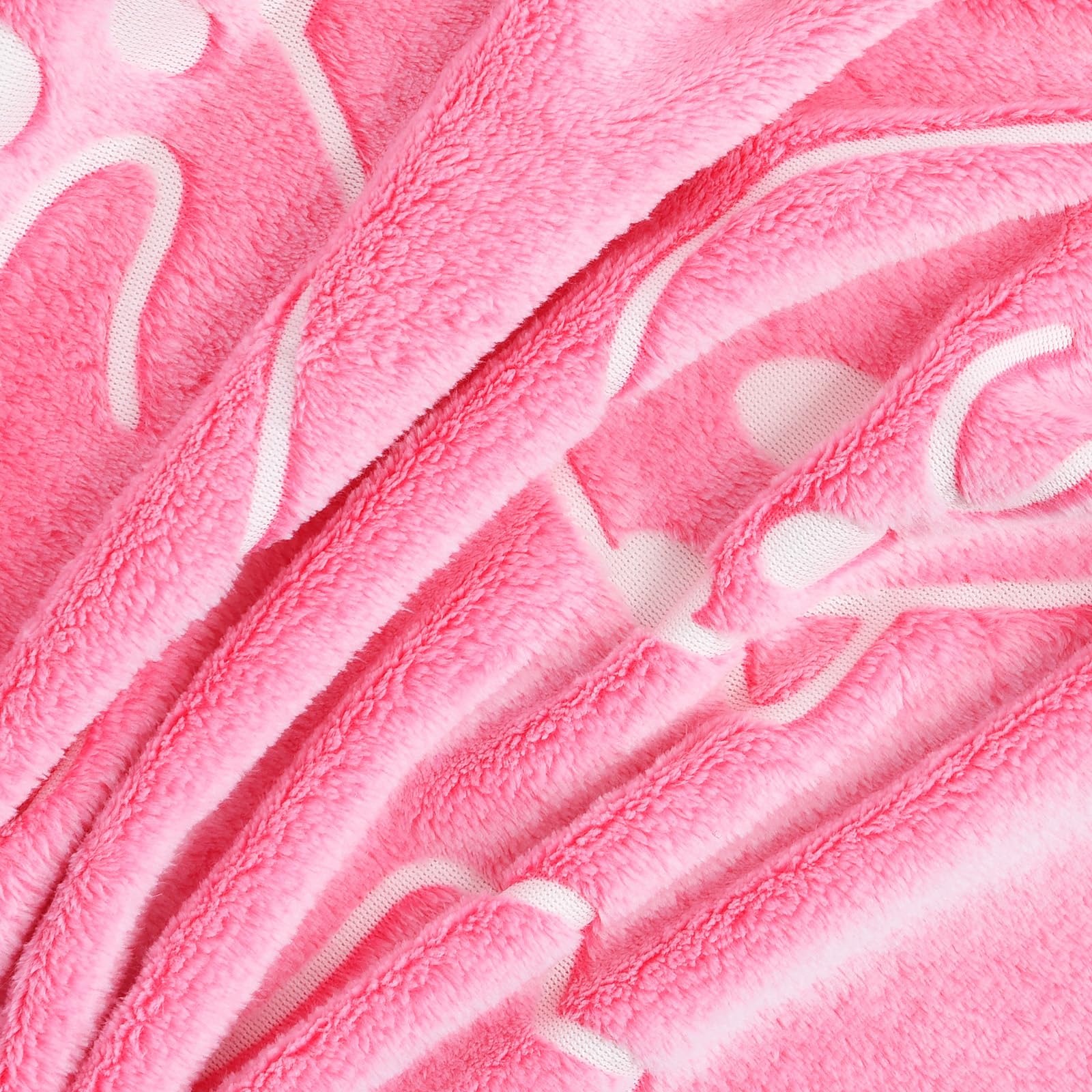 Pink Ghost Throw Blanket Glow in The Dark Blanket Flannel Soft Cute Decor Room for Girl Women Friends for Sofa Couch Bed(Pink, 40"x50")