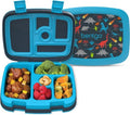 Bentgo Kids Prints Bento Lunch Box - Leak-Proof, 5-Compartment Design, Durable & Dishwasher Safe | Dinosaur