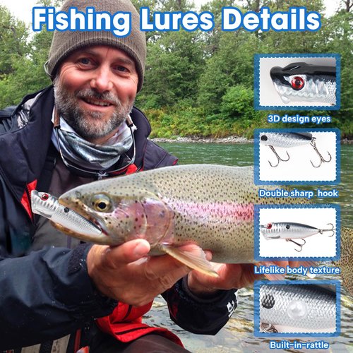 Advent Calendar Fishing 2026 Christmas Countdown 24 Days Fishing Lures Set for Fisherman Adult Men Teen Boys Xmas Surprise Gift