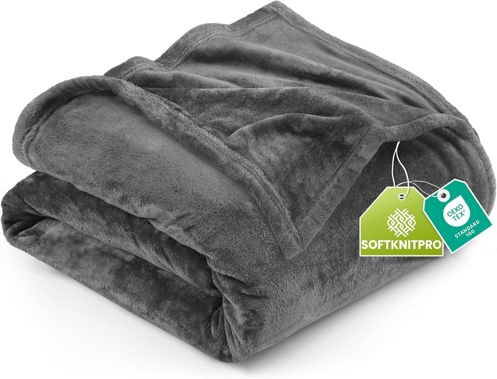 Utopia Bedding Fleece Blanket - Ultra Soft Grey Microfiber | Full Size (90x84 Inches) Cozy All-Season Home Decor Gift