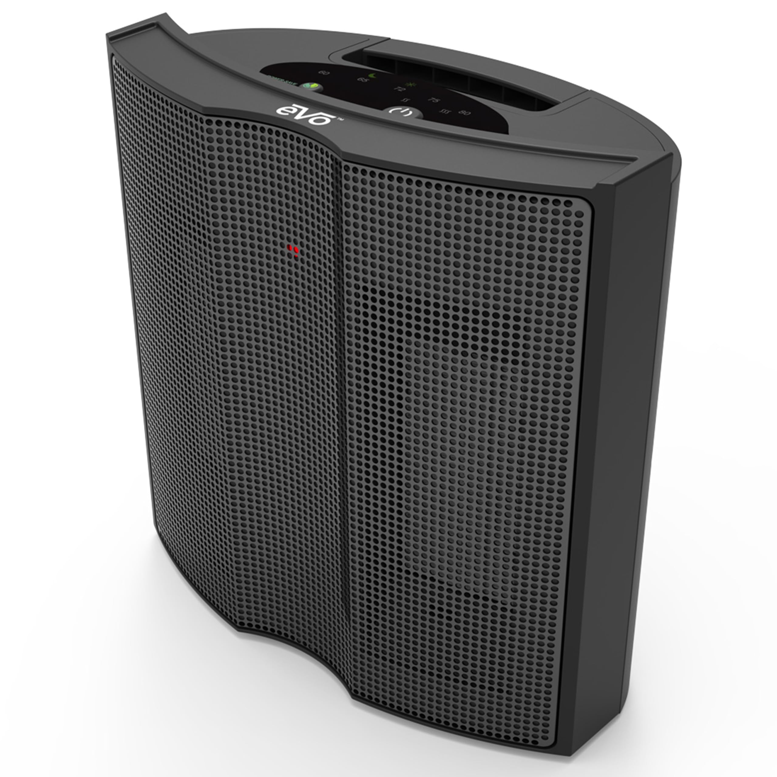 EVO Twin Ceramic Heat Logic Heater (5 Temperature Settings) – Tip Over Cutoff Switch, Auto Overheat Shut-off, and 15-Second Cool Down