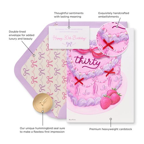 Papyrus Trendy 30th Birthday Card for Her, Perfect for Friends (Extraordinary You)