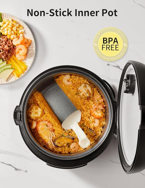 COMFEE' Rice Cooker - 14-in-1 Stainless Steel Multi Cooker with 5.3 QT Capacity | Perfect for Brown Rice, Quinoa & Oatmeal