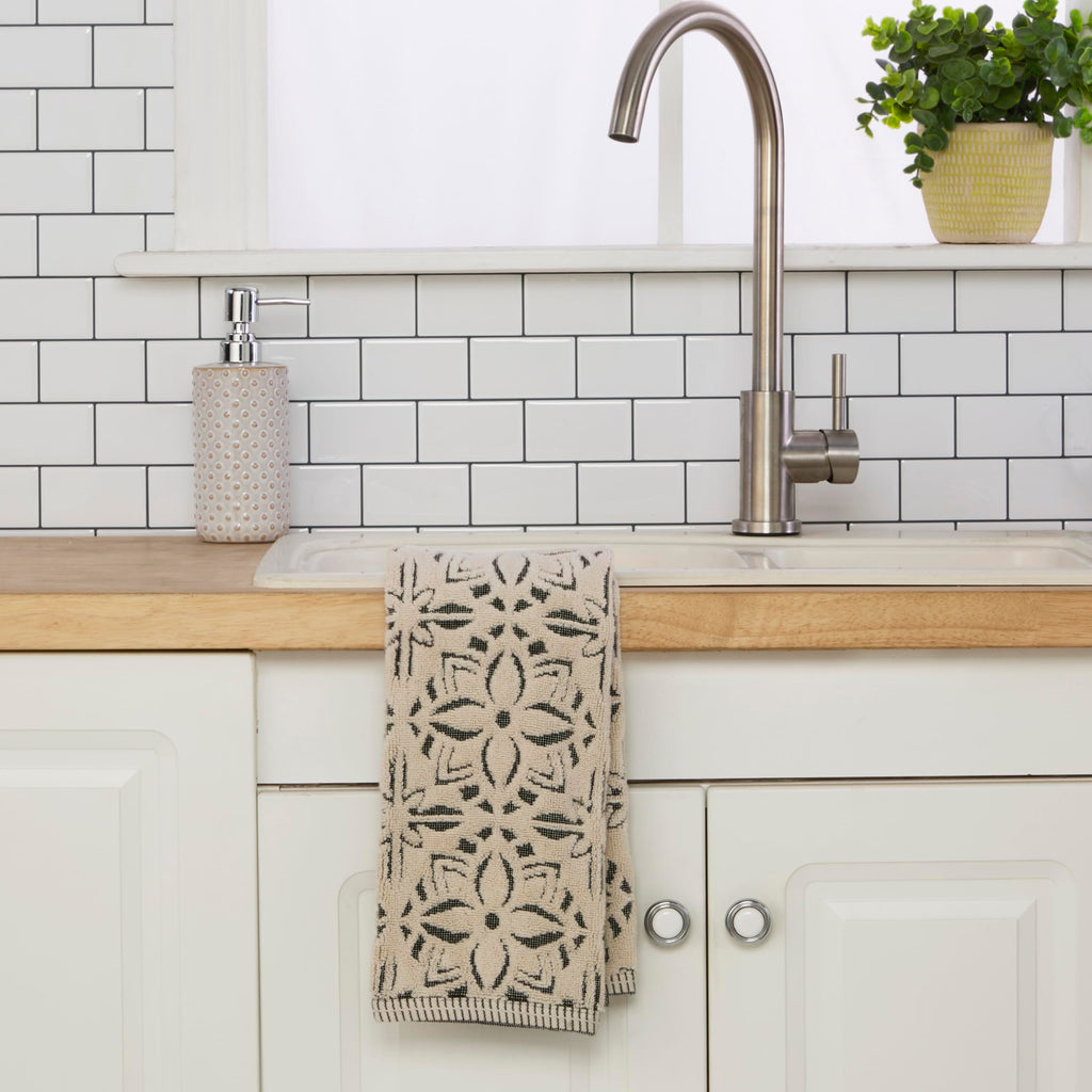 SKL Home Lisbon 100% Cotton Premium Bath Towel, 600 GSM, Soft & Absorbent, Reversible Jacquard, Black