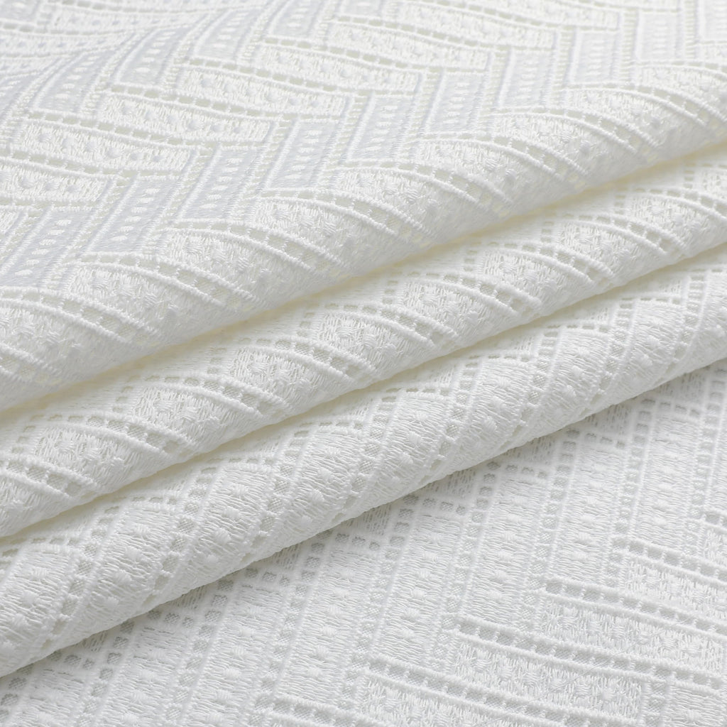 Majestic Giftware Polyester Tablecloths for Rectangle Tables - TC1728UL | (60/90) Lace Zig Zag Chevron - Unlined Design Dining Table Cover | Decorative Washable Tablecloth for Home & Kitchen