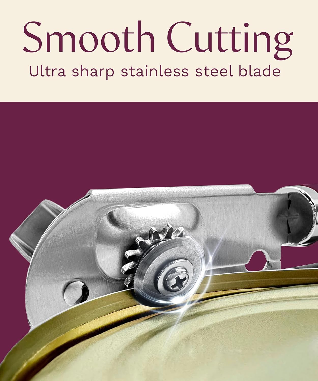 Skiennix Premium Multifunction Magnetic Can Opener - Heavy Duty Stainless Steel with Easy Turn Knob, Mauve