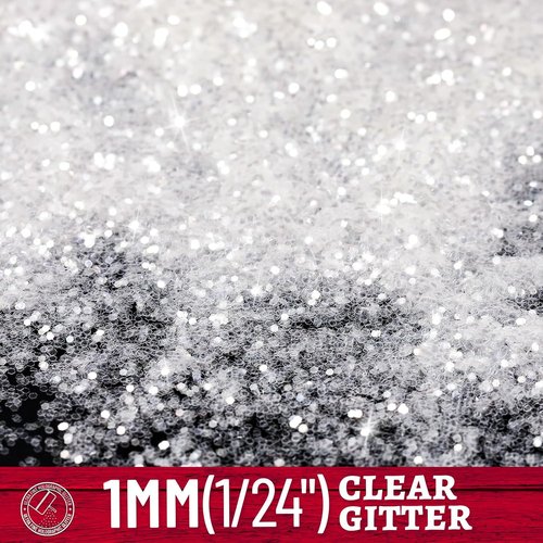 LEOBRO White Glitter - 150g Snow Chunky Glitter for Crafts & DIY Tumbler | Perfect for Party & Christmas Decor