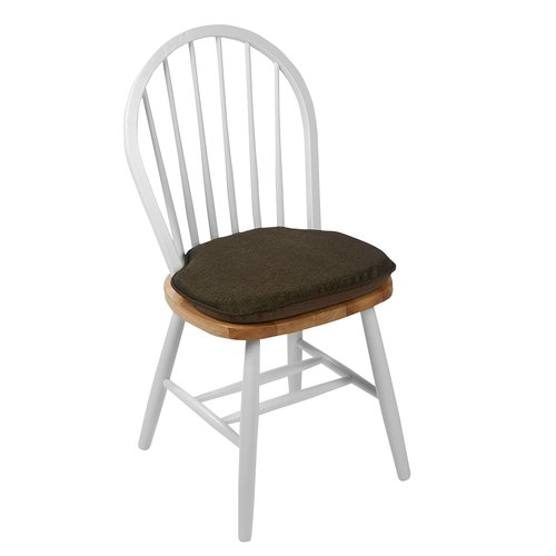 Klear Vu Gripper Omega Non-Slip Windsor Chair Cushions with Skid-Proof Seat Pad for Dining Room, Kitchen, and Office Use, 16x15 Inches, 6 Count (Pack of 1), Chestnut
