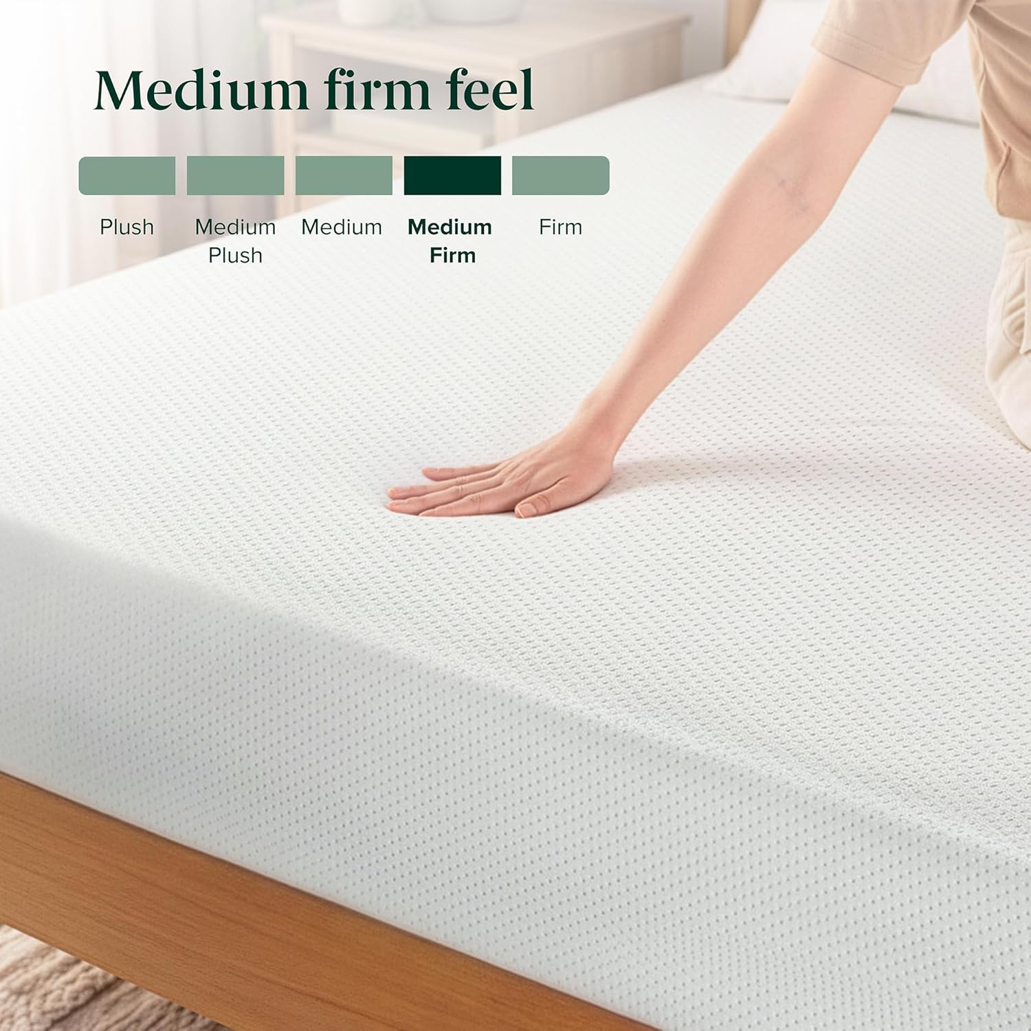 Zinus 8 Inch Twin Green Tea Memory Foam Mattress - Medium Firm Feel | Zoned Pressure Relief & Safe Materials