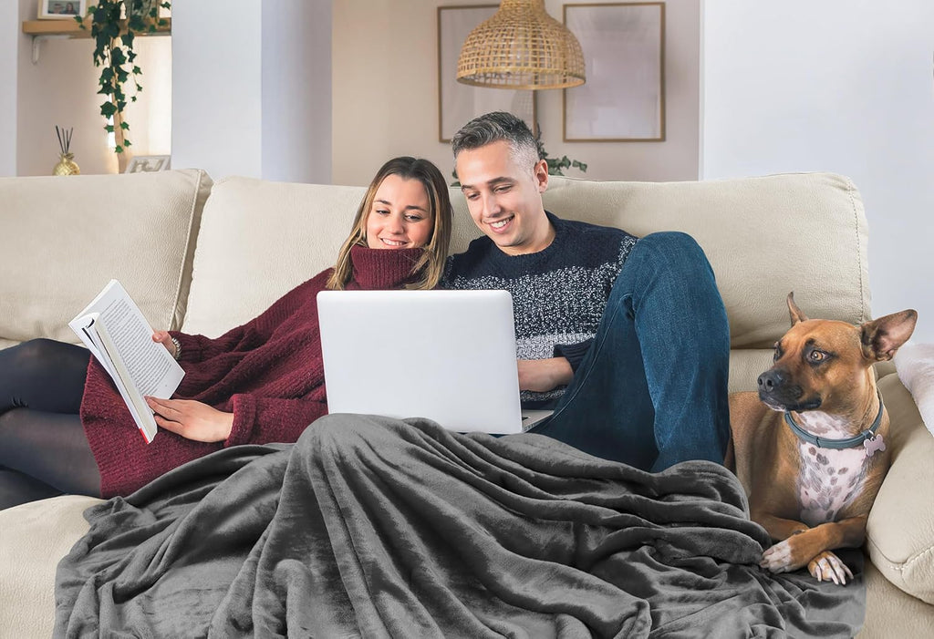 Utopia Bedding Fleece Blanket - Ultra Soft Grey Microfiber | Full Size (90x84 Inches) Cozy All-Season Home Decor Gift