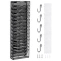 VEVOR Wall Newspaper Holder 1 Piece Brochure Holder with 16 Compartments, Wall Mounted Organiser Metal Magazine Holder for Magazines Paper and Documents File Tray for Office