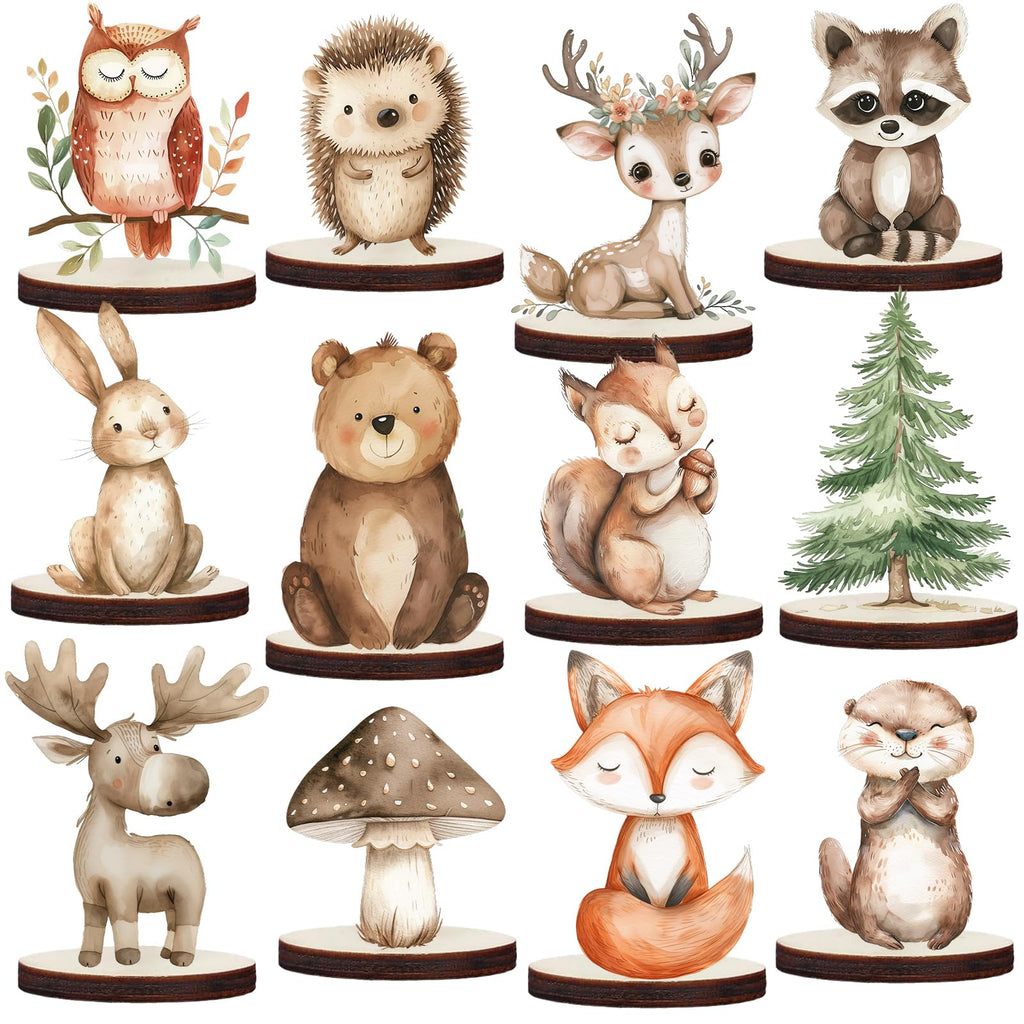 Woodland Baby Shower Decorations 12Pcs Woodland Centerpieces for Table Decorations