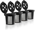 Keurig - 4 Reusable K Cups with Multistream Technology | Black Refillable Coffee Filters for K-Duo & K-Slim
