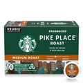 Starbucks K-Cup Coffee Pods - Medium Roast Pike Place Roast for Hot or Iced Coffee | 10 Pods