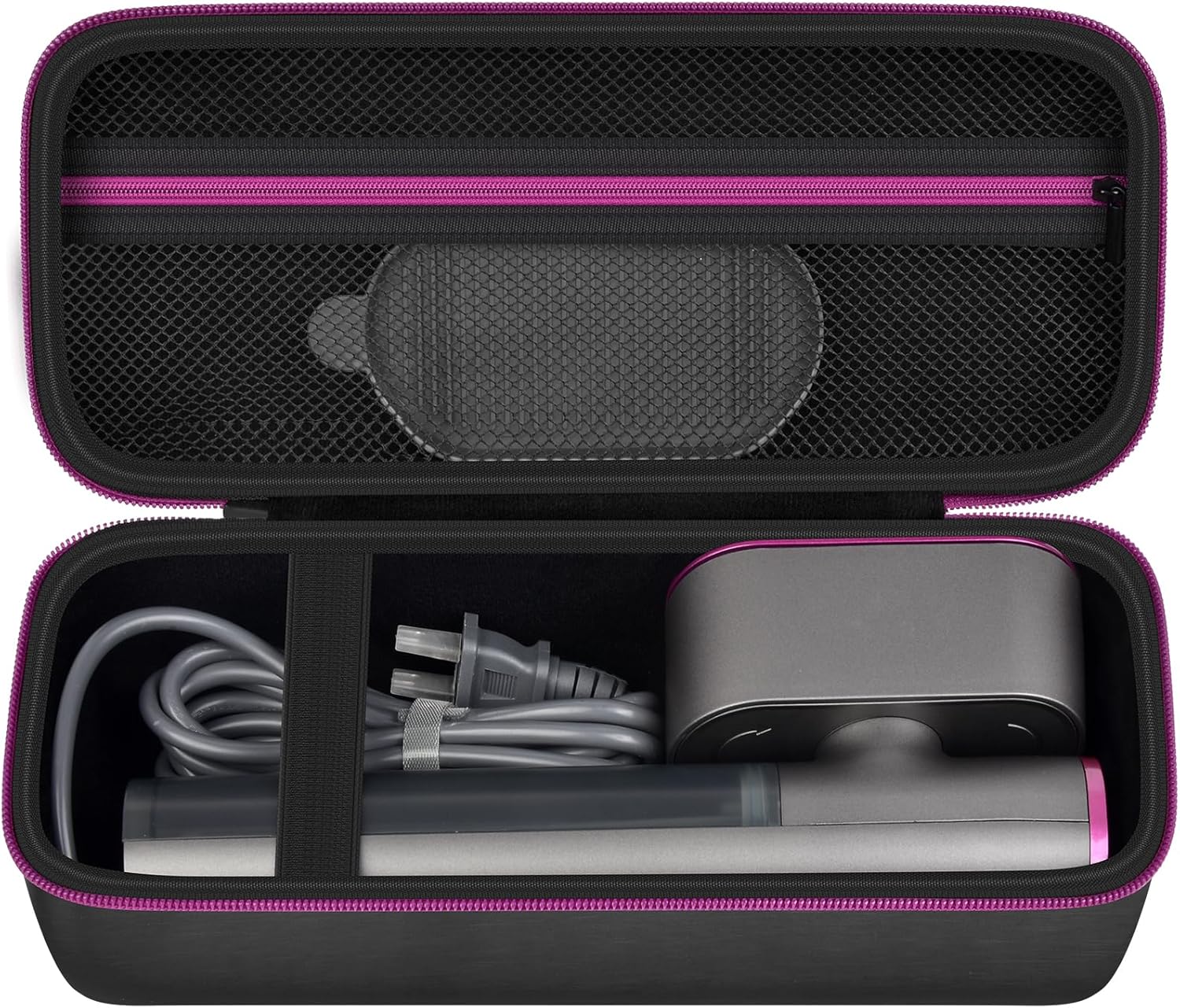 Steamer Case by Jack & Rose - Portable Handheld Iron Storage Bag with Mesh Pocket - Black