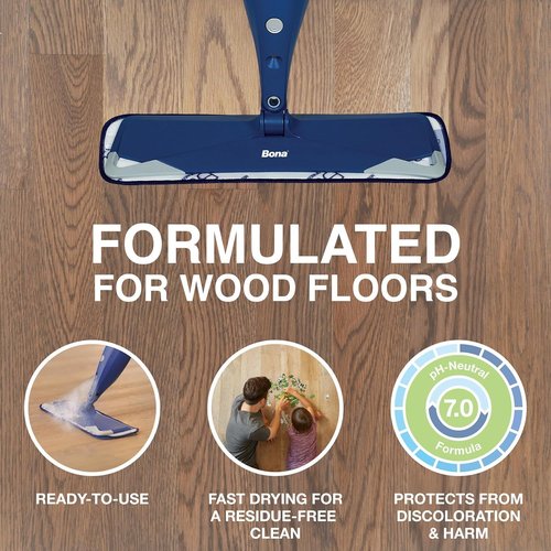 Bona Hardwood Floor Cleaner Refill - 96 Fl Oz - Lavender Thyme Scent | Residue-Free Solution for Wood Floors