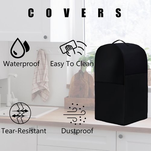 Commercial Food Mixer Cover - Waterproof Dustproof Protection for 15QT Stand Mixers - High Density Black Cover by Sean Jacjy