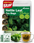 WOTIHA Premium Natural Nettle Leaf Tea Bags, 60 Count – 100% Pure Herbal Tea,Supports Kidney & Joint Health Caffeine-Free, Non-GMO, Additive-Free, Gluten-Free