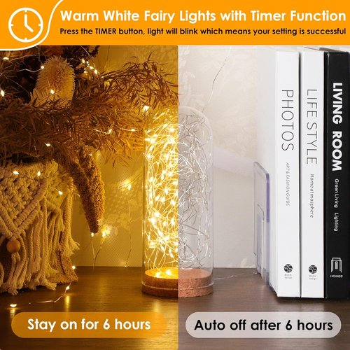 Mlambert Fairy Lights - 33FT Battery Operated with Remote & Timer | Waterproof 100 LEDs for Indoor & Outdoor Decor