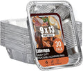 Aluminum Pans 9x13 (30 Pack) - Disposable Foil Pans for Cooking, Baking, Meal Prep & Food Storage