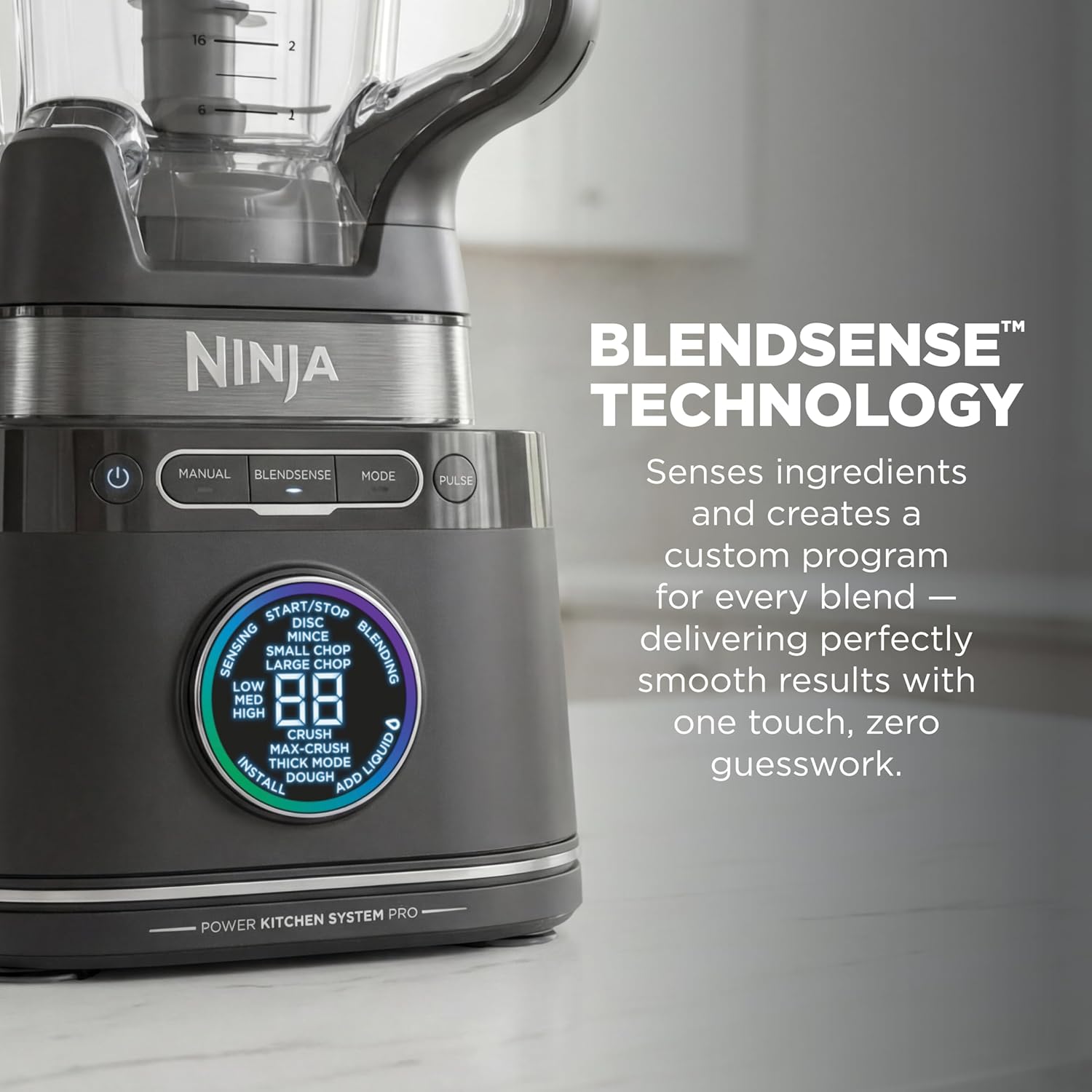 Ninja Kitchen System - All-in-One Food Processor & Blender with 8-Cup Bowl & 24 oz. To-Go Cup | 1800 Peak Watt | Black