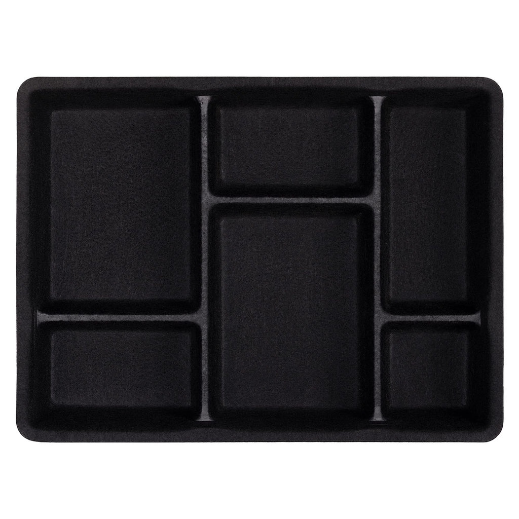 Navaris Felt Drawer Organizer Tray - Tidy Desk Drawers, Office Supplies, Jewelry, Cosmetics, Small Personal Items and Accessories - Black