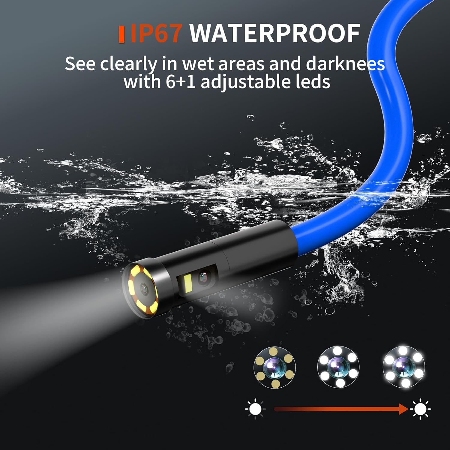 NIDAGE Dual Lens Borescope Inspection Camera - 1920P HD Endoscope with 4.3" Screen & 11.5FT Cable