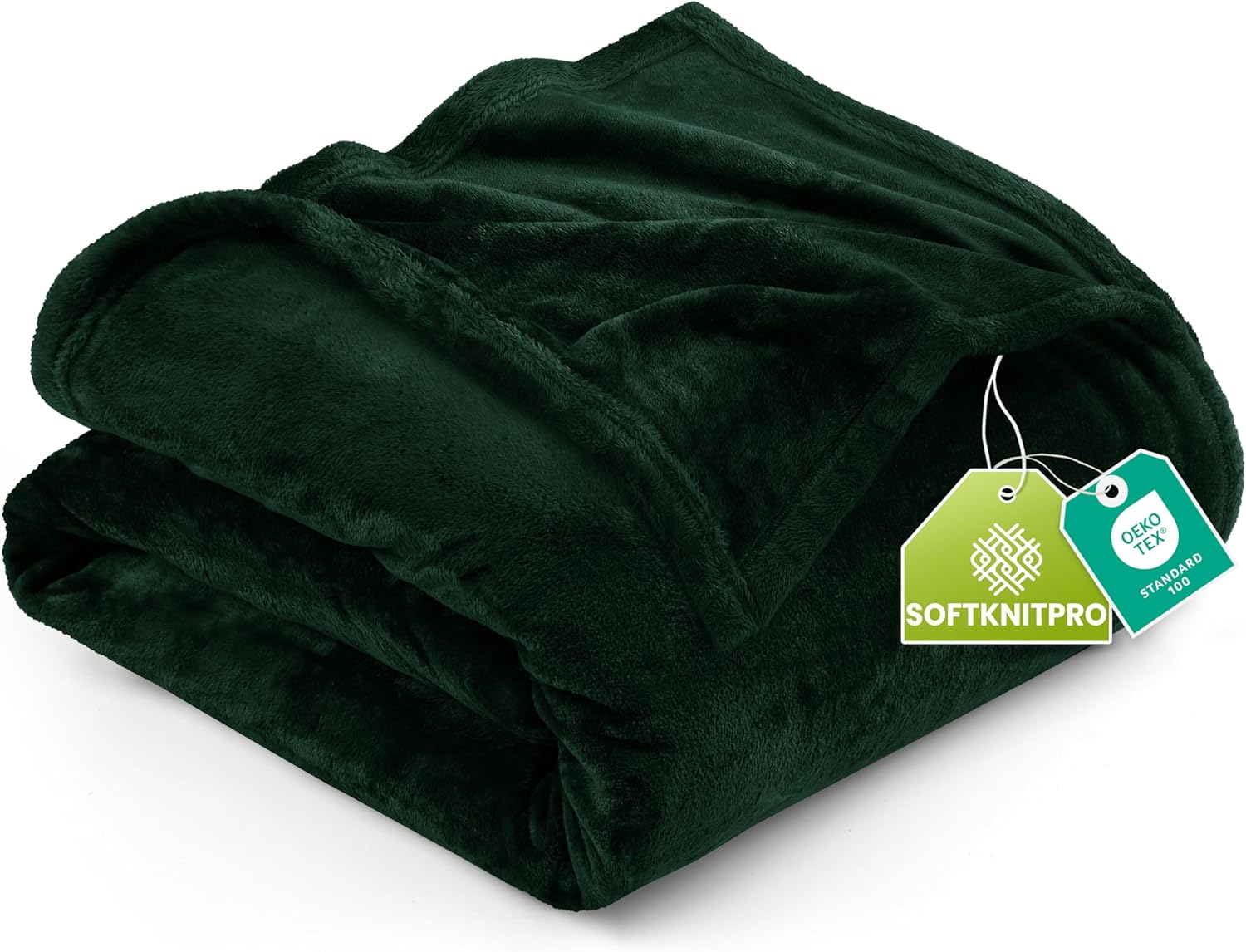 Utopia Bedding Fleece Blanket - Luxury Soft Microfiber | Twin Size 300GSM in Forest Green (60x80 Inch)