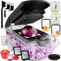 Fullstar Vegetable Chopper - 4-in-1 Pro Chopper & Spiralizer with Container | Clear Kitchen Essential