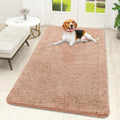 OLANLY Dog Door Mat - Absorbent Non-Slip Chenille for Muddy Paws | Quick Dry 59x32 Peach Indoor Carpet