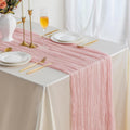 ButterMelt 12 Pack Ivory Cheesecloth Table Runner, Boho 35x120 Inch Long Gauze Decor for Baby Shower, Bridal Shower or Wedding Party