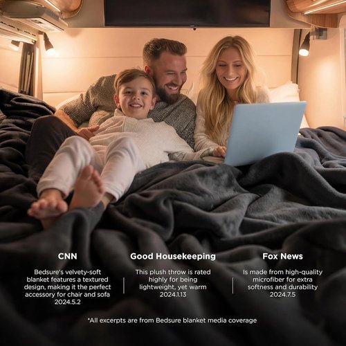 Bedsure GentleSoft Fleece Blanket - King Size Black Plush Microfiber, 108x90 Inches for Ultimate Comfort