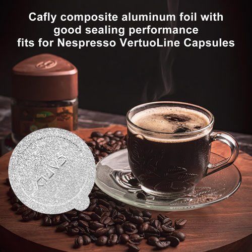 200Pcs 37mm Aluminum Espresso Foils Lids, Seals-Reuse Capsules Coffee Pods, Compatible with Nespresso Original Line Machines, Reuse Coffee Pods Cover Seals